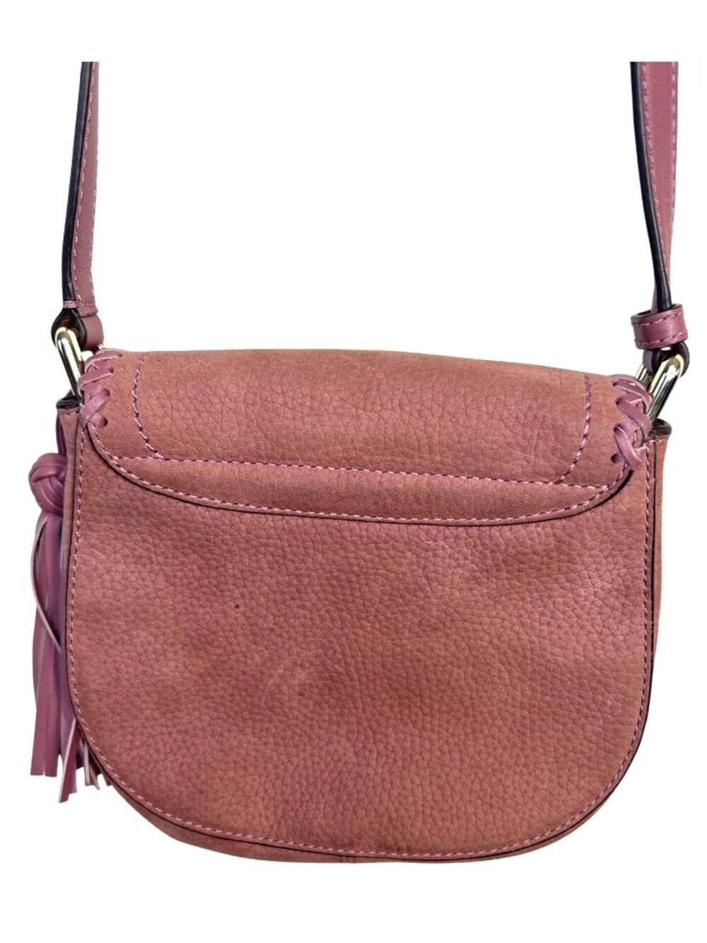Kate Spade New York Adalise Somerton Crossbody Bag Pink Suede Leather Coquette - Picture 8 of 16